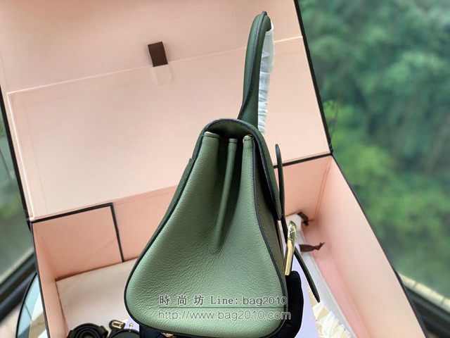 DELVAUX女包 Brillant系列手袋 進口牛皮 德爾沃女手提包 女手腕包 DS0028 拼色綠 Delvaux女單肩包  fcs1366